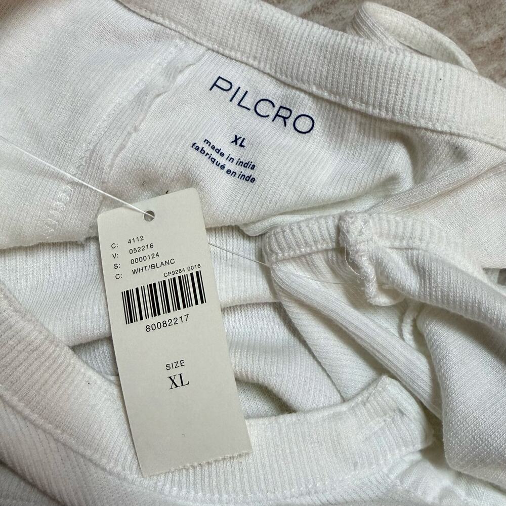 Pilcro Womens XL White Ribbed Sleeveless V-neck Button Tank Top New Basic Casual - Picture 8 of 9